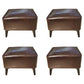 Mid Century Modern Pouf Ottoman Faux Leather Rectangle Ottoman with Chair Legs Brown 4 Piece Set Clearhalo 'furn' 'furn_ottomans_poufs' 'Furniture' 'Living Room Furniture' 'Ottomans & Poufs' 'ottomans_poufs' 7809550