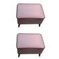 Mid Century Modern Pouf Ottoman Faux Leather Rectangle Ottoman with Chair Legs Pink 2 Piece Set Clearhalo 'furn' 'furn_ottomans_poufs' 'Furniture' 'Living Room Furniture' 'Ottomans & Poufs' 'ottomans_poufs' 7809551