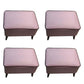 Mid Century Modern Pouf Ottoman Faux Leather Rectangle Ottoman with Chair Legs Pink 4 Piece Set Clearhalo 'furn' 'furn_ottomans_poufs' 'Furniture' 'Living Room Furniture' 'Ottomans & Poufs' 'ottomans_poufs' 7809552