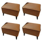 Mid Century Modern Pouf Ottoman Faux Leather Rectangle Ottoman with Chair Legs Orange 4 Piece Set Clearhalo 'furn' 'furn_ottomans_poufs' 'Furniture' 'Living Room Furniture' 'Ottomans & Poufs' 'ottomans_poufs' 7809556