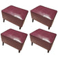 Mid Century Modern Pouf Ottoman Faux Leather Rectangle Ottoman with Chair Legs Violet 4 Piece Set Clearhalo 'furn' 'furn_ottomans_poufs' 'Furniture' 'Living Room Furniture' 'Ottomans & Poufs' 'ottomans_poufs' 7809558