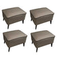 Mid Century Modern Pouf Ottoman Faux Leather Rectangle Ottoman with Chair Legs Dark Gray 4 Piece Set Clearhalo 'furn' 'furn_ottomans_poufs' 'Furniture' 'Living Room Furniture' 'Ottomans & Poufs' 'ottomans_poufs' 7809562