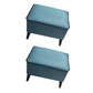 Mid Century Modern Pouf Ottoman Faux Leather Rectangle Ottoman with Chair Legs Blue Green 2 Piece Set Clearhalo 'furn' 'furn_ottomans_poufs' 'Furniture' 'Living Room Furniture' 'Ottomans & Poufs' 'ottomans_poufs' 7809563