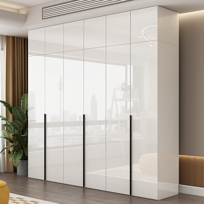 Hinged Wardrobe Armoire with Shelves White Wardrobe Closet for Home