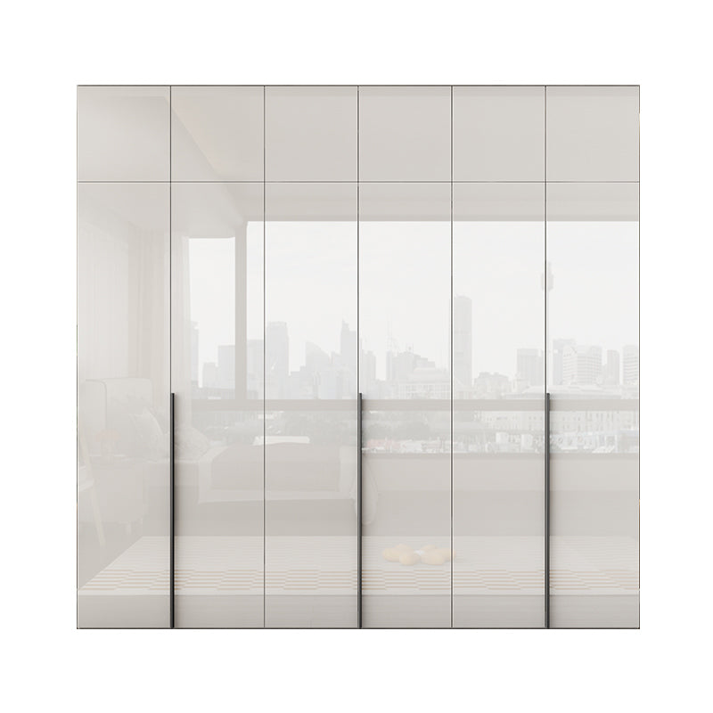 Hinged Wardrobe Armoire with Shelves White Wardrobe Closet for Home