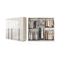 Hinged Wardrobe Armoire with Shelves White Wardrobe Closet for Home