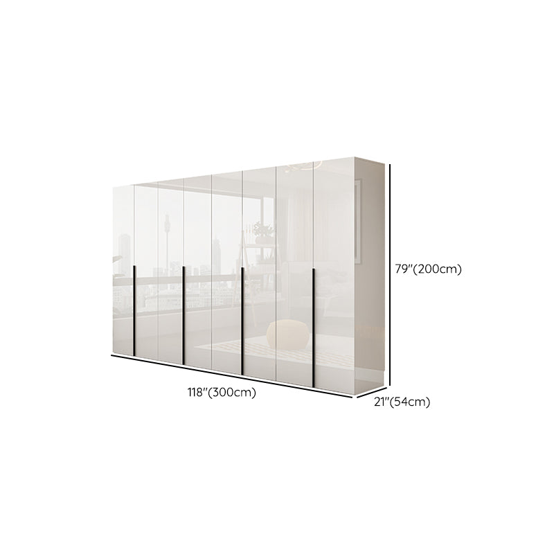 Hinged Wardrobe Armoire with Shelves White Wardrobe Closet for Home