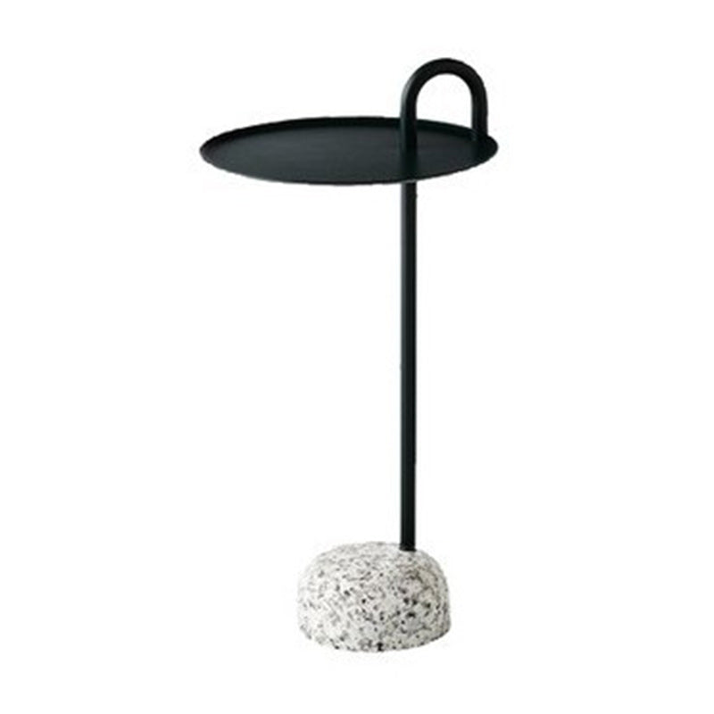 Pedestal Accent Side Table Metal Tray Top Side End Snack Table Clearhalo 'Coffee & Accent Tables' 'End & Side Tables' 'end_side_tables' 'furn' 'furn_end_side_tables' 'Furniture' 'Living Room Furniture' 7811788