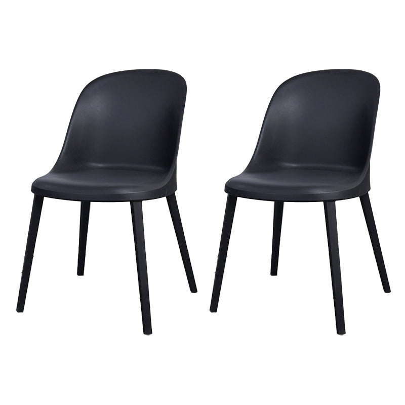Sedia laterale semplice moderna sedia da pranzo in plastica per sala da pranzo