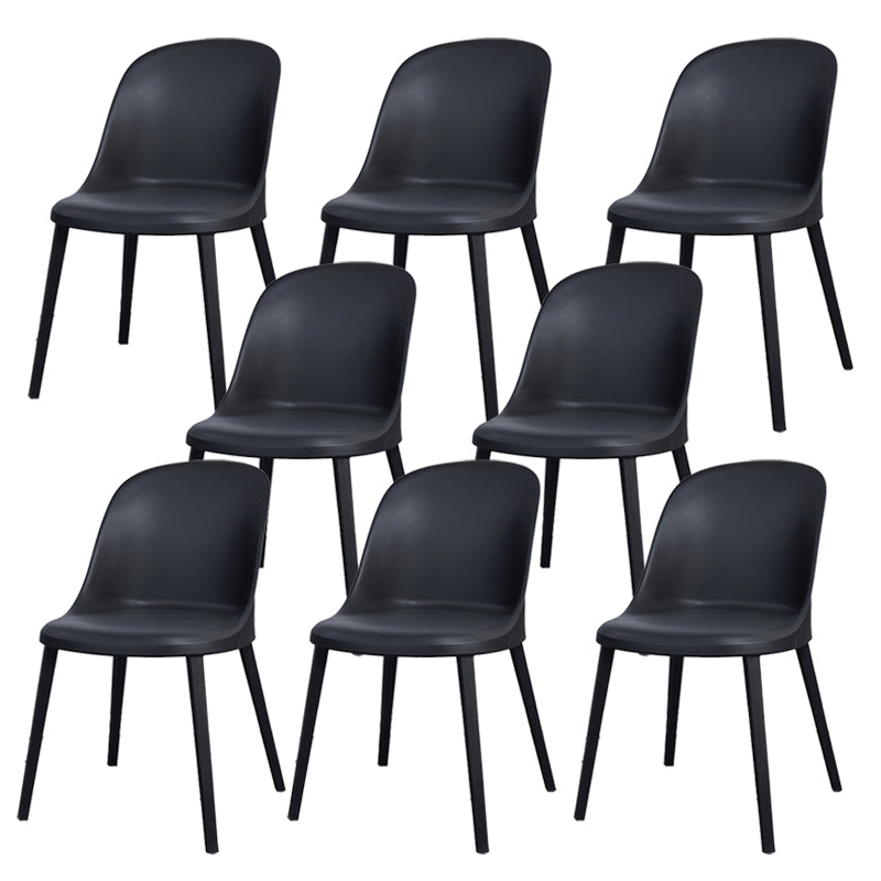 Sedia laterale semplice moderna sedia da pranzo in plastica per sala da pranzo