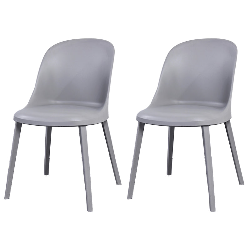 Sedia laterale semplice moderna sedia da pranzo in plastica per sala da pranzo