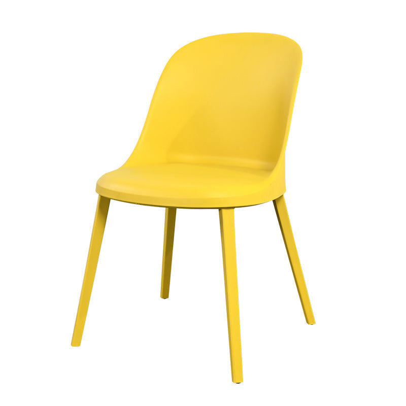 Sedia laterale semplice moderna sedia da pranzo in plastica per sala da pranzo