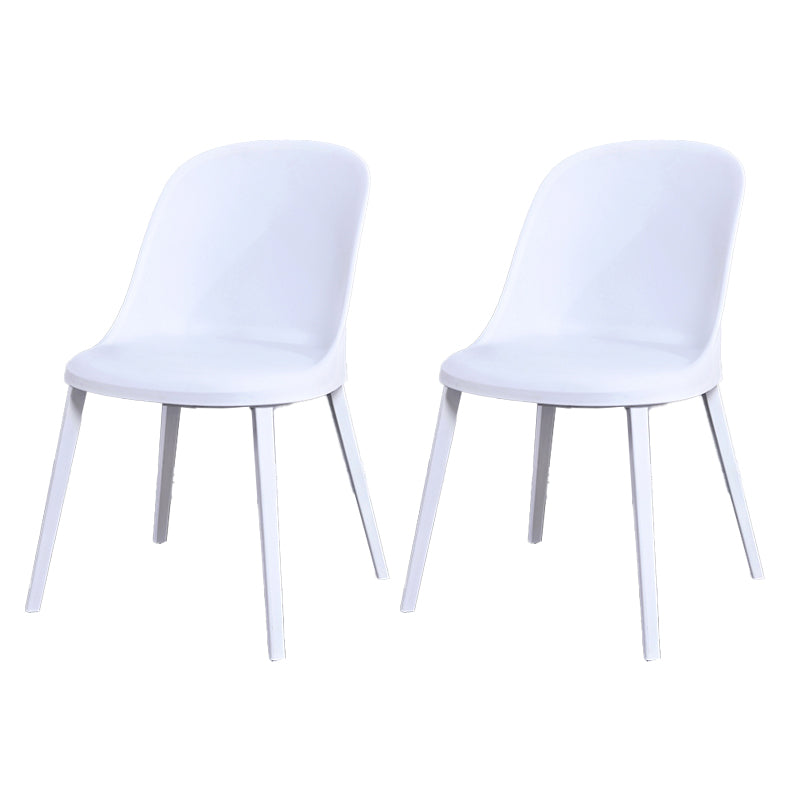 Sedia laterale semplice moderna sedia da pranzo in plastica per sala da pranzo