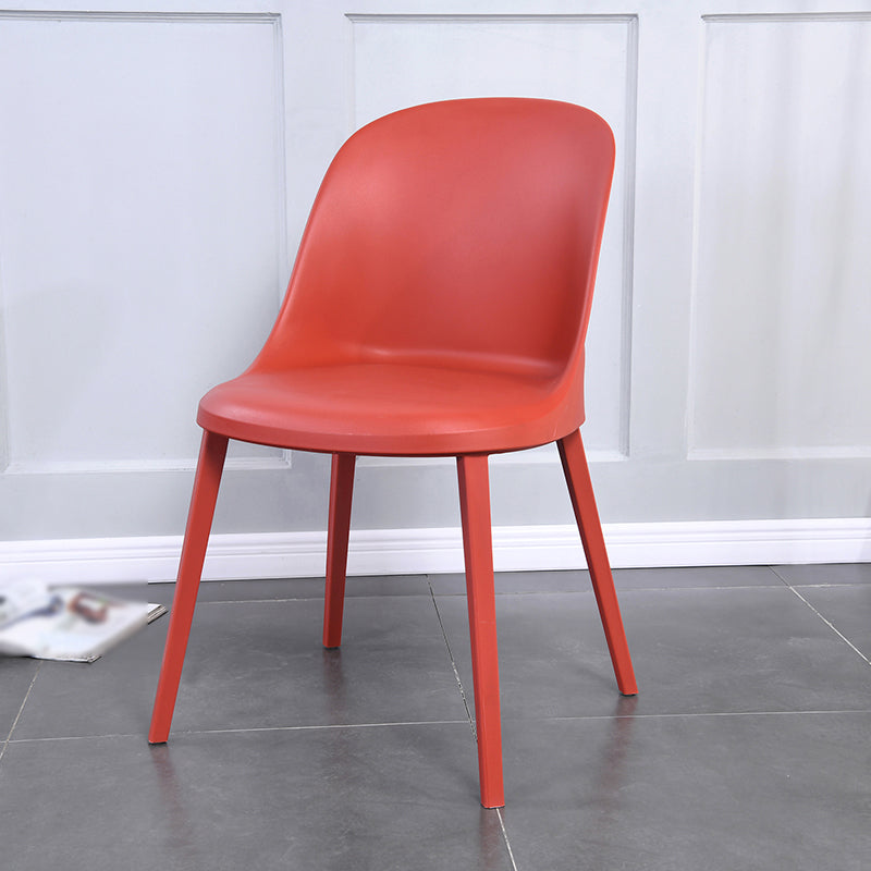 Sedia laterale semplice moderna sedia da pranzo in plastica per sala da pranzo