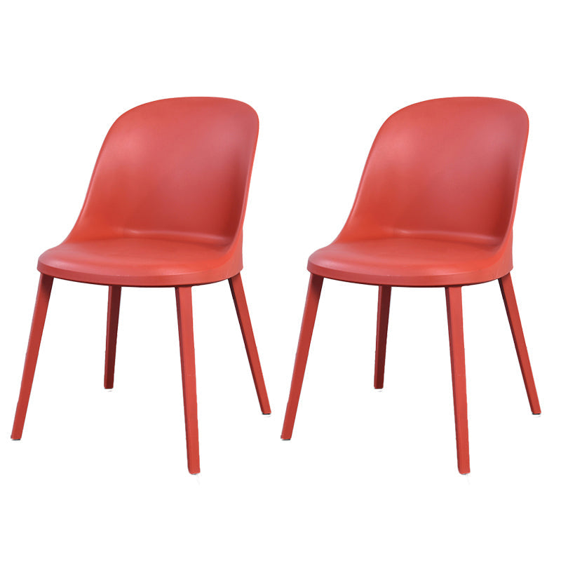Sedia laterale semplice moderna sedia da pranzo in plastica per sala da pranzo