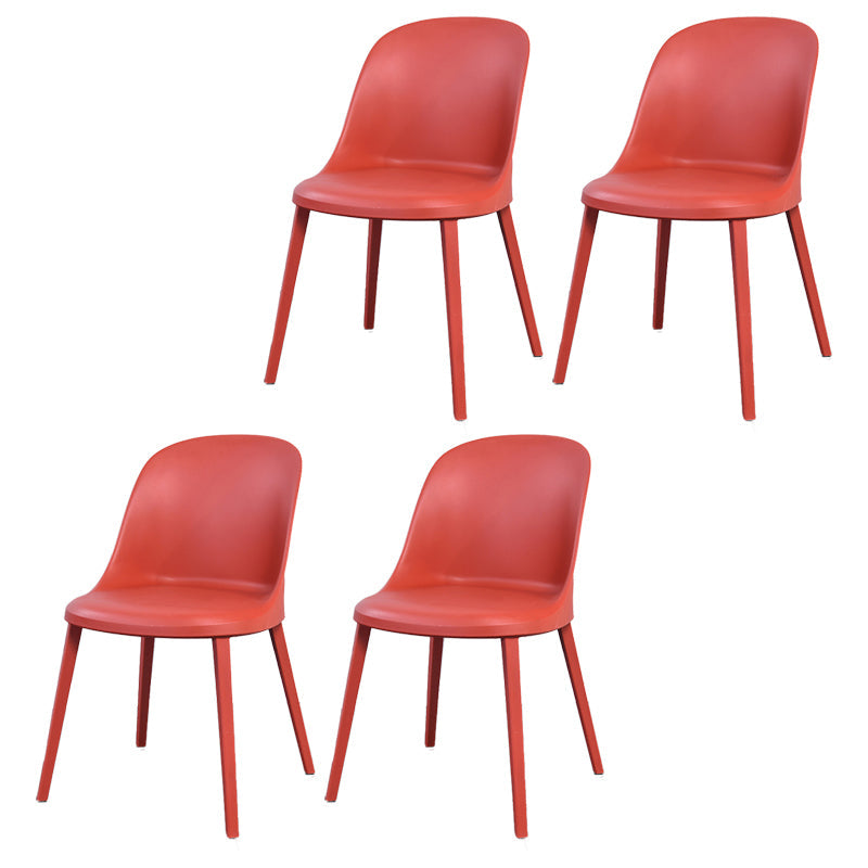 Sedia laterale semplice moderna sedia da pranzo in plastica per sala da pranzo