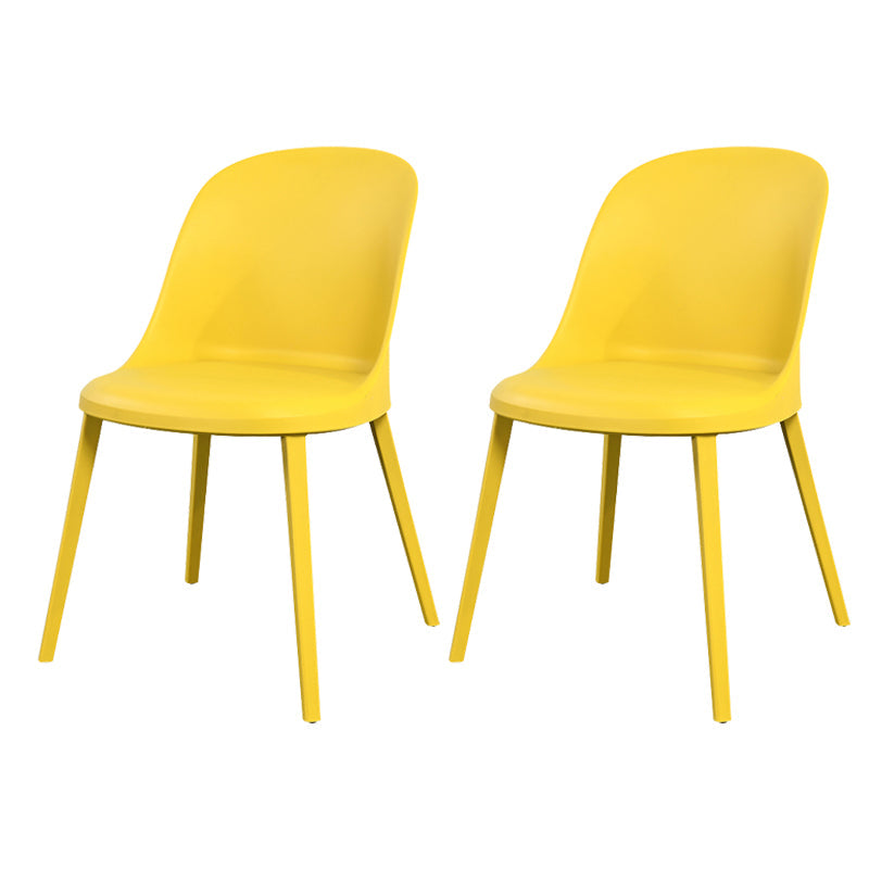 Sedia laterale semplice moderna sedia da pranzo in plastica per sala da pranzo