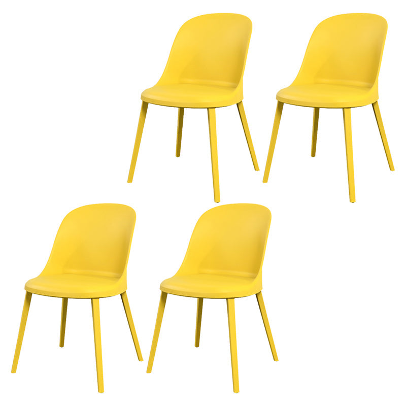 Sedia laterale semplice moderna sedia da pranzo in plastica per sala da pranzo