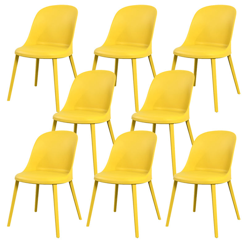 Sedia laterale semplice moderna sedia da pranzo in plastica per sala da pranzo