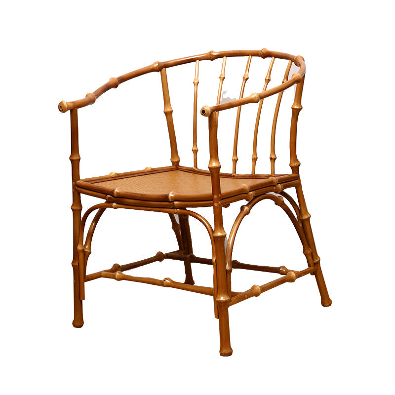 Cane Back Dining Chairs Traditional Slat Back Arm Chair for Dining Room Natural 1 Piece Clearhalo 'Dining Chairs' 'Dining Tables & Seating' 'dining_chair' 'furn' 'furn_dining_chair' 'Furniture' 'Kitchen & Dining Furniture' 7811835