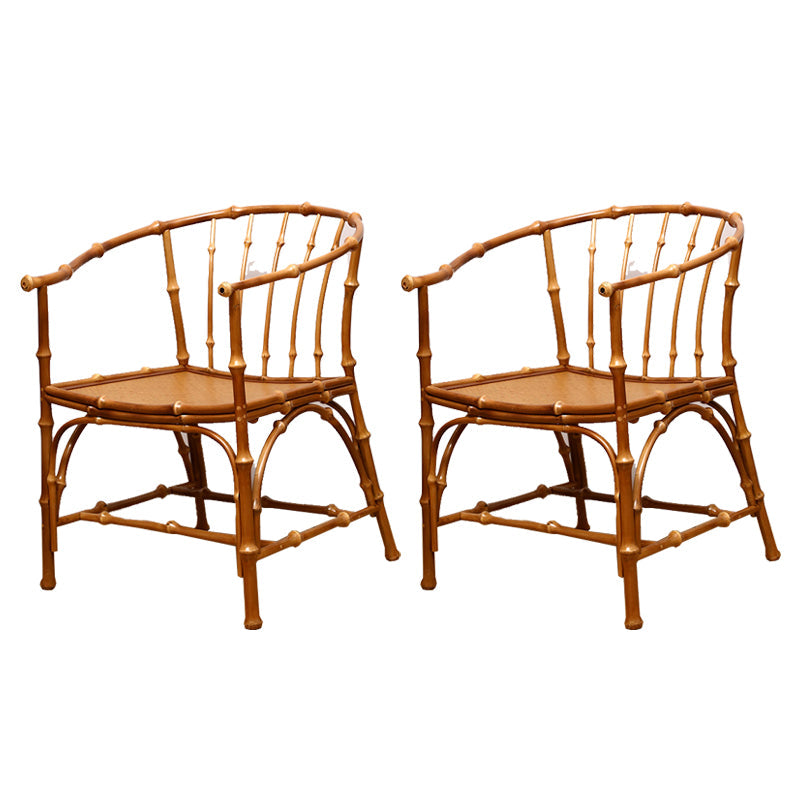 Cane Back Dining Chairs Traditional Slat Back Arm Chair for Dining Room Natural 2 Piece Set Clearhalo 'Dining Chairs' 'Dining Tables & Seating' 'dining_chair' 'furn' 'furn_dining_chair' 'Furniture' 'Kitchen & Dining Furniture' 7811837