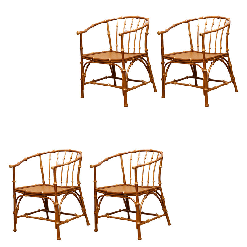 Cane Back Dining Chairs Traditional Slat Back Arm Chair for Dining Room Natural 4 Piece Set Clearhalo 'Dining Chairs' 'Dining Tables & Seating' 'dining_chair' 'furn' 'furn_dining_chair' 'Furniture' 'Kitchen & Dining Furniture' 7811838