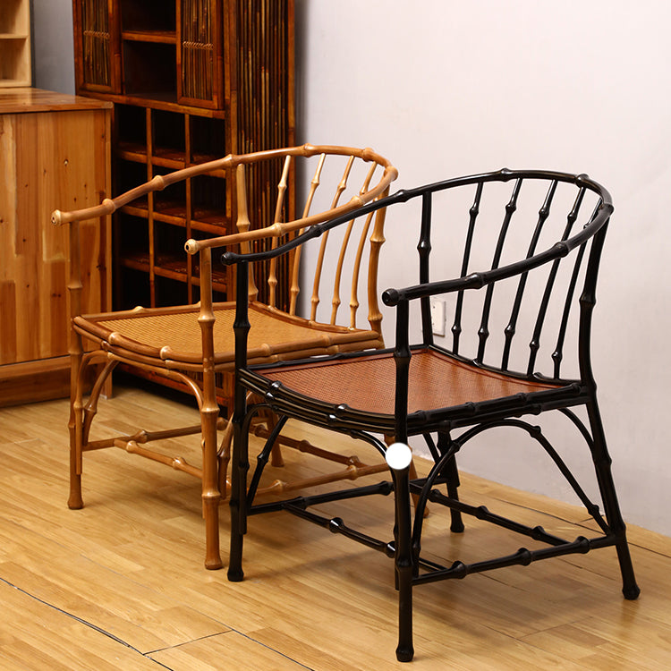 Sedie da pranzo posteriore di canna tradizionale sedia a braccio posteriore per sala da pranzo