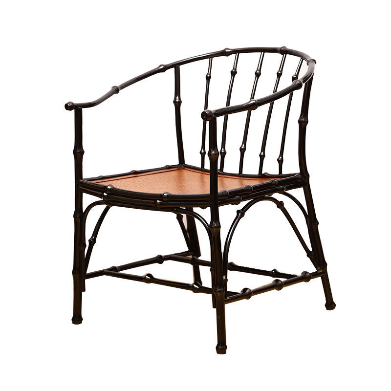 Sedie da pranzo posteriore di canna tradizionale sedia a braccio posteriore per sala da pranzo