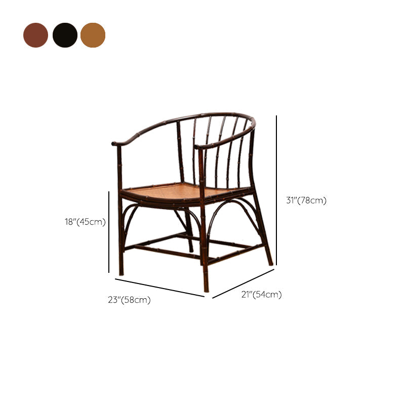 Sedie da pranzo posteriore di canna tradizionale sedia a braccio posteriore per sala da pranzo