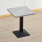 Modern Manufactured Wood Top Black Metal Pedestal Dining Table Gray 23.6"L x 23.6"W x 29.5"H Without Chairs Clearhalo 'Dining Tables & Seating' 'Dining Tables' 'dining_table' 'furn' 'furn_dining_table' 'Furniture' 'Kitchen & Dining Furniture' 7815257