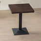 Modern Manufactured Wood Top Black Metal Pedestal Dining Table Brown 23.6"L x 23.6"W x 29.5"H Without Chairs Clearhalo 'Dining Tables & Seating' 'Dining Tables' 'dining_table' 'furn' 'furn_dining_table' 'Furniture' 'Kitchen & Dining Furniture' 7815264