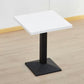 Modern Manufactured Wood Top Black Metal Pedestal Dining Table Matte White 23.6"L x 23.6"W x 29.5"H Without Chairs Clearhalo 'Dining Tables & Seating' 'Dining Tables' 'dining_table' 'furn' 'furn_dining_table' 'Furniture' 'Kitchen & Dining Furniture' 7815266