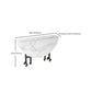 Modern White Round Wooden Easy Folding Dining Table with Leaf Clearhalo 'Dining Tables & Seating' 'Dining Tables' 'dining_table' 'furn' 'furn_dining_table' 'Furniture' 'Kitchen & Dining Furniture' 7815295