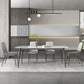 Contemporary White Rectangular Stone Dining Table with 4 Steel Foot Clearhalo 'Dining Tables & Seating' 'Dining Tables' 'dining_table' 'furn' 'furn_dining_table' 'Furniture' 'Kitchen & Dining Furniture' 7815332