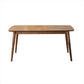 Modern Rectangular Space Saving Brown Walnut Dining Table with 4 Legs Clearhalo 'Dining Tables & Seating' 'Dining Tables' 'dining_table' 'furn' 'furn_dining_table' 'Furniture' 'Kitchen & Dining Furniture' 7815354