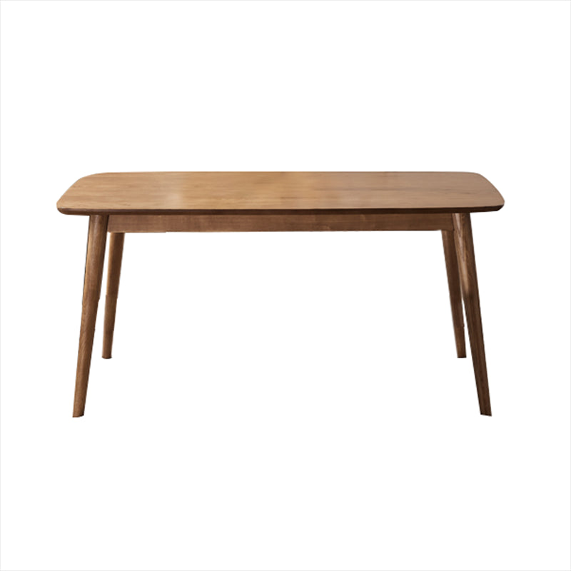 Modern Rectangular Space Saving Brown Walnut Dining Table with 4 Legs Clearhalo 'Dining Tables & Seating' 'Dining Tables' 'dining_table' 'furn' 'furn_dining_table' 'Furniture' 'Kitchen & Dining Furniture' 7815354