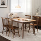 Modern Rectangular Space Saving Brown Walnut Dining Table with 4 Legs Clearhalo 'Dining Tables & Seating' 'Dining Tables' 'dining_table' 'furn' 'furn_dining_table' 'Furniture' 'Kitchen & Dining Furniture' 7815359