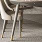 Luxury White Stone Top Dining Room Table with 4 Grey Oak Legs