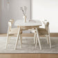 Contemporary White Easy Folding Stone Dining Table with 4 Wooden Legs