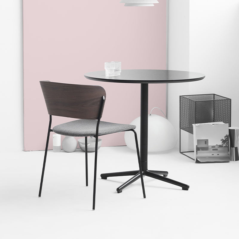 Apri posti da pranzo imbottito contemporaneo e sedie di accento per la casa