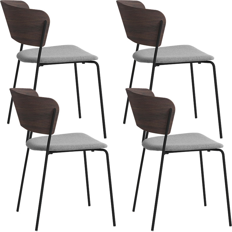 Apri posti da pranzo imbottito contemporaneo e sedie di accento per la casa