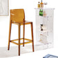 Contemporary Acrylic Armless Low Back Bar Stool with Footrest