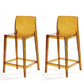Contemporary Acrylic Armless Low Back Bar Stool with Footrest
