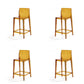 Contemporary Acrylic Armless Low Back Bar Stool with Footrest