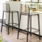 Contemporary Acrylic Armless Low Back Bar Stool with Footrest