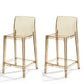 Contemporary Acrylic Armless Low Back Bar Stool with Footrest