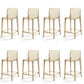 Contemporary Acrylic Armless Low Back Bar Stool with Footrest