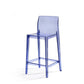 Contemporary Acrylic Armless Low Back Bar Stool with Footrest