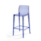 Contemporary Acrylic Armless Low Back Bar Stool with Footrest
