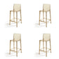 Contemporary Acrylic Armless Low Back Bar Stool with Footrest
